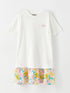 LC Waikiki Crew Neck Printed Short Sleeve Cotton Girl Dress